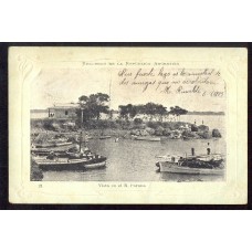 SANTA FE BUENOS AIRES ANTIGUA TARJETA POSTAL VISTA RIO PARANA